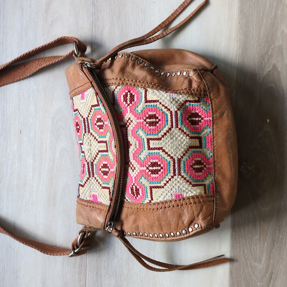 The Sak Women's Embroidered Equestrian Aztec Pattern Metal-Stud Crossbody Bag